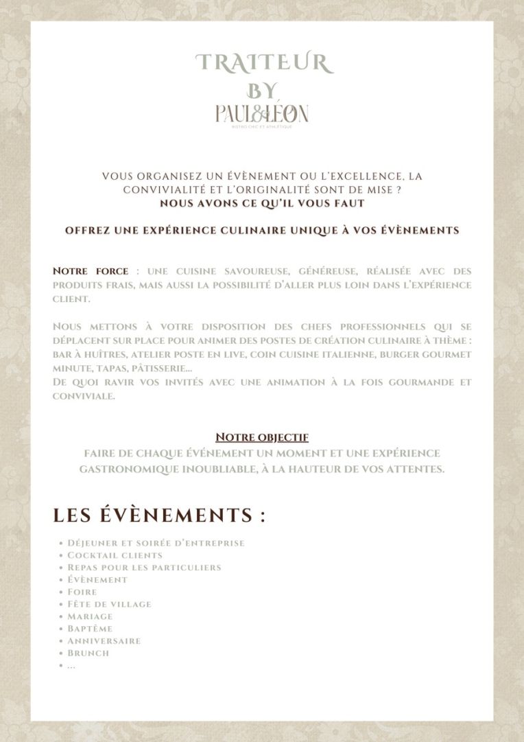 Traiteur by Paul & Léon
